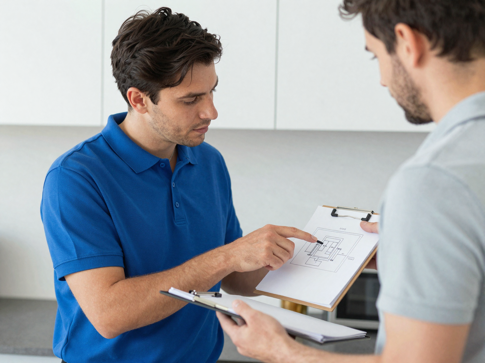 Professional electrician completing quality work installation